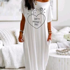 White Mother's Day Maxi Dress
